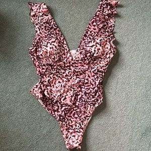Chelsea28 Pink Printed Bathing Suit New With Tags/Liner